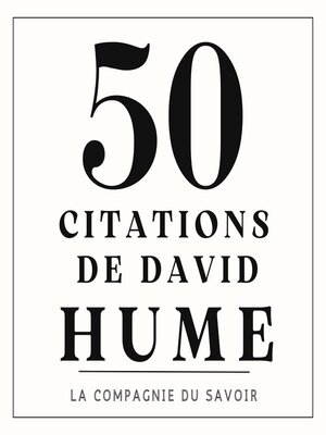 cover image of 50 citations de David Hume